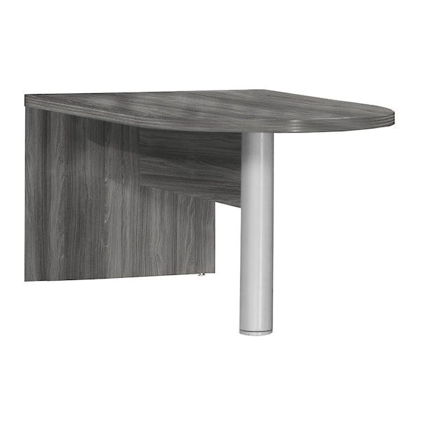 Mayline Standing Desk Aberdeen Freestand Peninsula Desk, 36" D X 29-1/2" H, 72" W X Gray Steel APT7236LGS - main